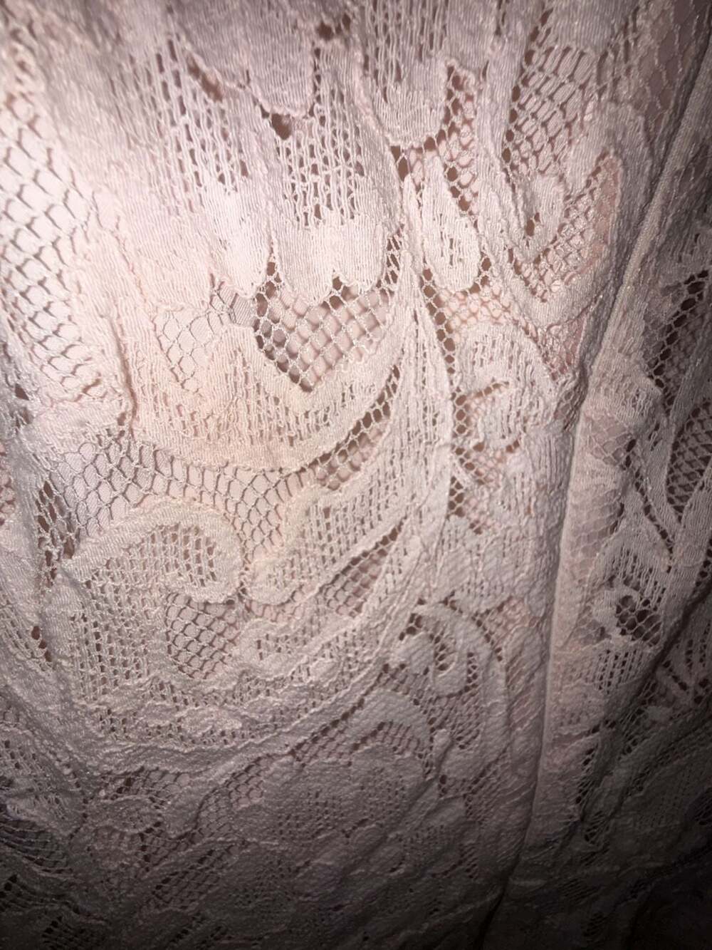 Alex Marie Lace Dress Size 16 Pink Cocktail Fit Flare 3/4 Sleeve - Picture 4 of 4